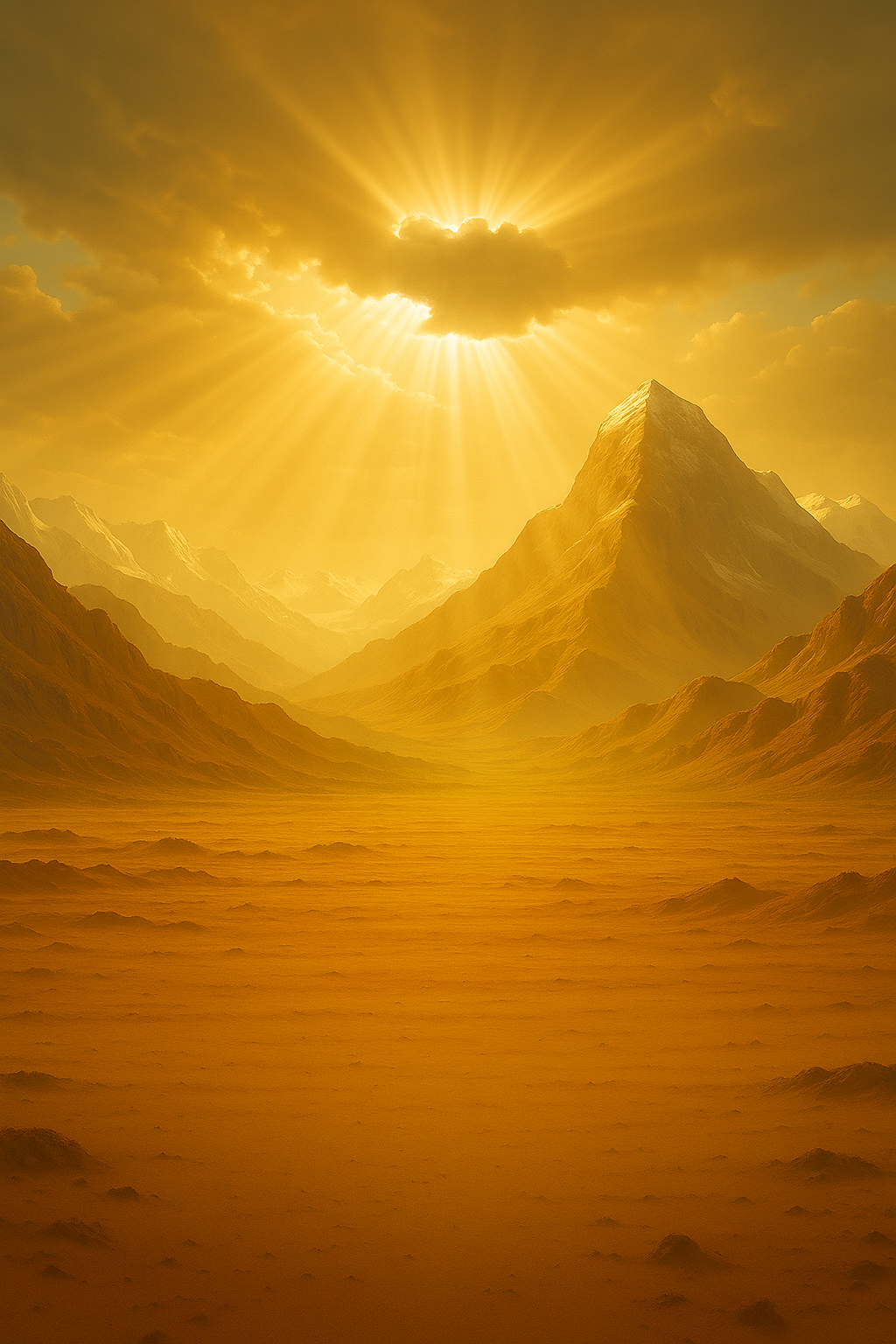 Caminho no deserto rumo à luz